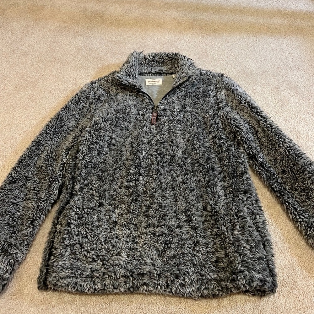 A warm fluffy sweater to wear in cold weather